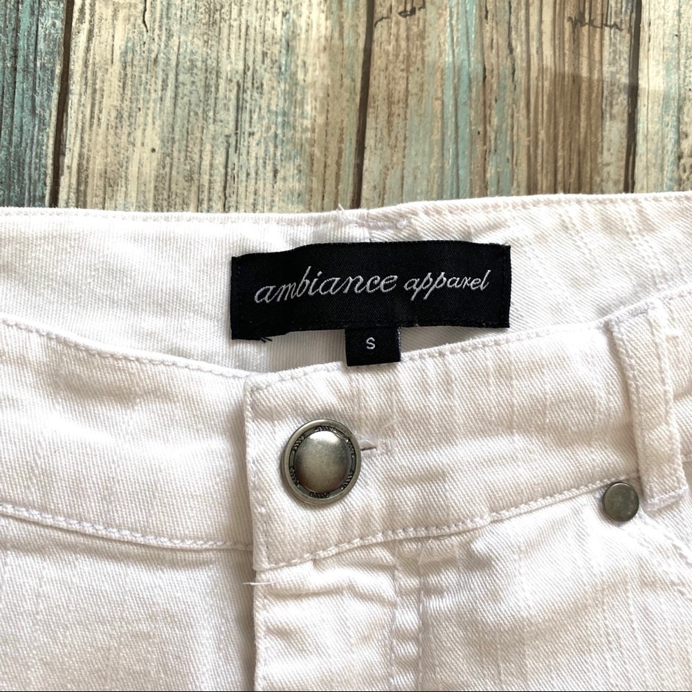 Ambiance Apparel lace detail fringe shorts - Picture 2 of 3